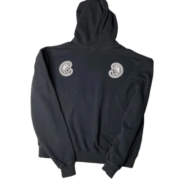 NAHMIAS - Collegiate Hoodie - Large- Black - 100% Cotton - Designer Streetwear